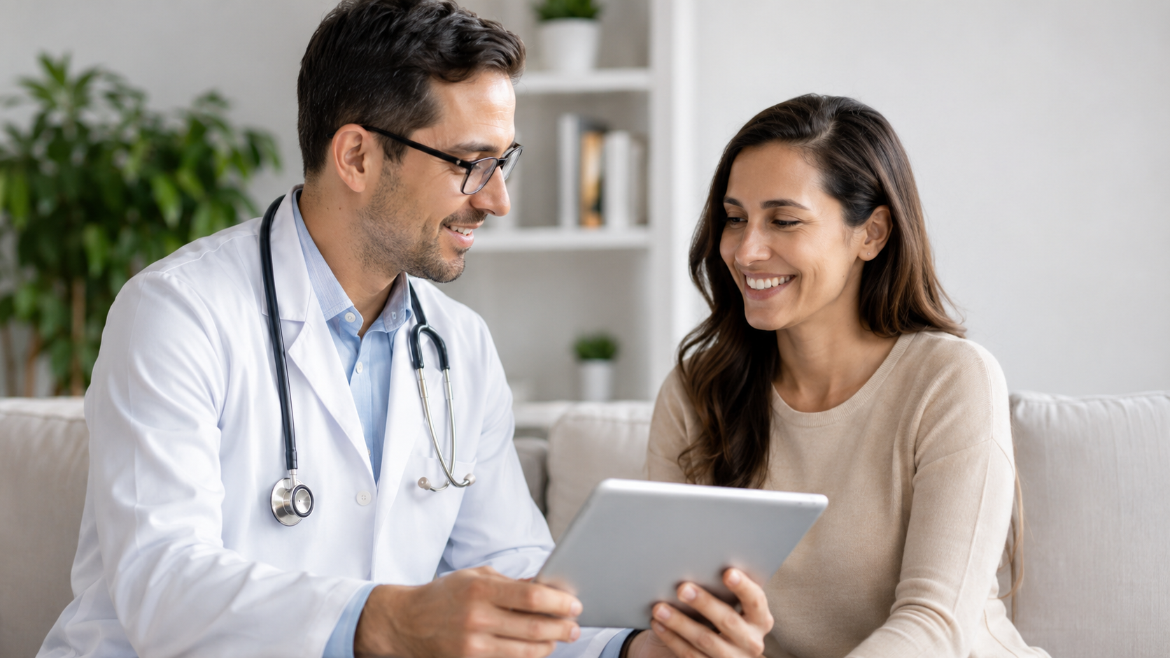 Médica atendiendo a una paciente